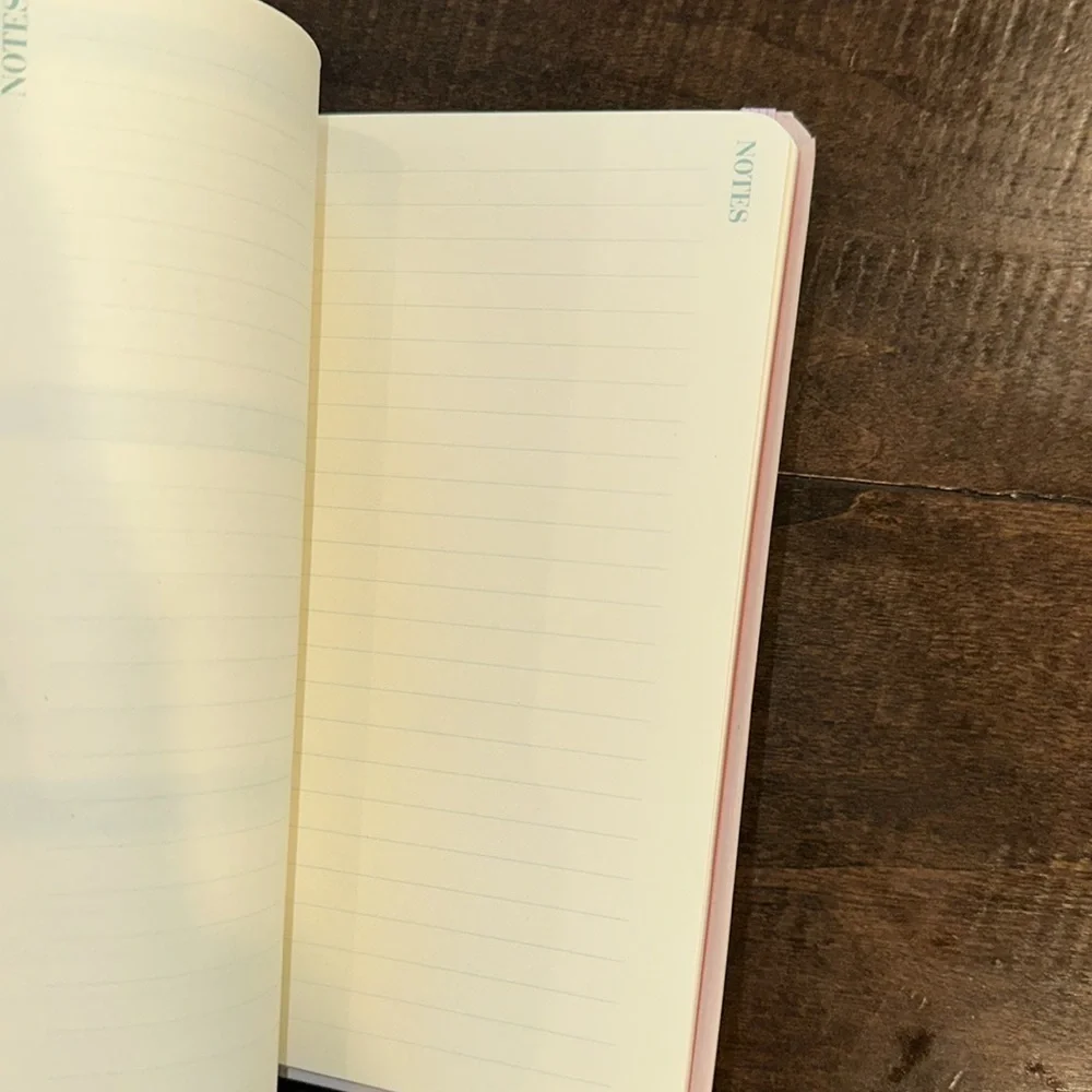 Small size Floral Planner with Pink and Blue Accents
